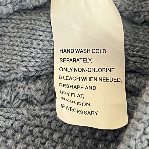 Jeanne Pierre Fisherman Cable Knit Mock Neck Sweater Tunic Medium Peplem Hem - Picture 6 of 7